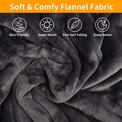 Large Heated Blanket Full Size Soft Flannel Electric Blanket With Single Controller 10 Heating Levels & 8 Hours Auto-Off Fast Heating & Machine Washable & Dryable 72" X 84" Heating Blanket #TOP4