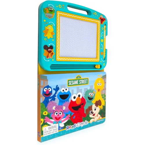 Sesame Street ABC Alphabet Fun! Read & Doodle - Learning resources for kids, a magnetic drawing pad, an easy-to-use pen, 22-page board book for reading and drawing – vue 3