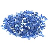 vchin Fire Pit Glass Rocks 20 Pounds, Cobalt Blue Fire Glass for Propane Fire Pit, Fireplace and Out