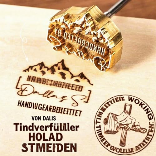 Brennstempel für Holz, Personalisiert Stempel für Holz, Essen & Leder, Brotstempel für Eigenes Logo, Text, Name,