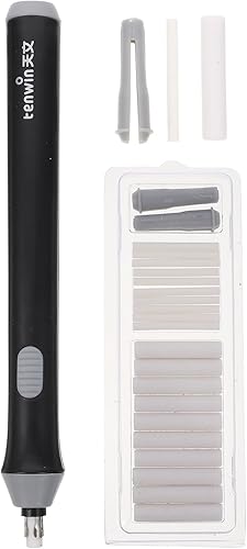 1 juego de borradores eléctricos de rotación automática, borradores portátiles con parte superior de lápiz, borradores de lápiz de modificación de