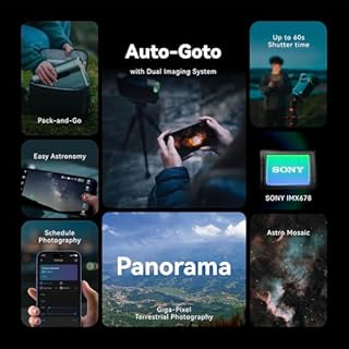 DWARFLAB DWARF 3 - Easy-to-Master Day & Night Smart Telescope, Capture Astronomy/Wildlife/Panorama with Dual Imaging System, Cloud Processing, 4K Auto-Tracking, Ultra-Light 3lb, Suits All Ages