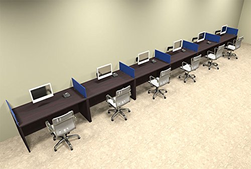 Six Person Blue Divider Office Workstation Desk Set OT-SUL-SPB19