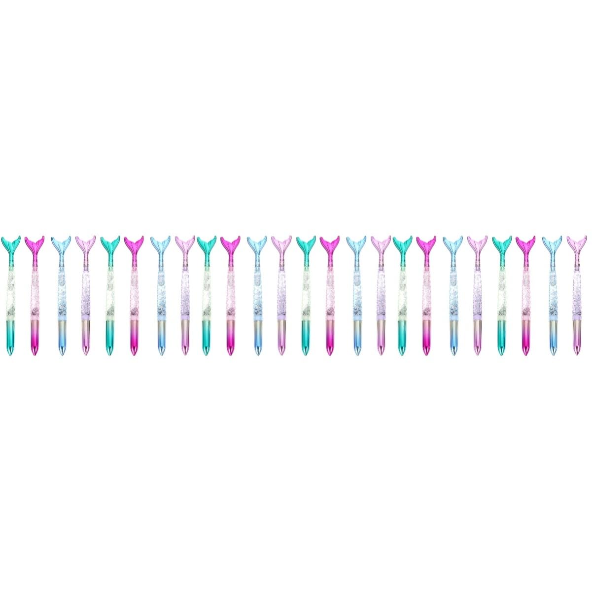 ABOOFAN 24pièces Stylos Forme De Sirène Avec Encre Gel Stylos Adorables Pour École Et Bureau Écriture Douce Et Fluide Pour