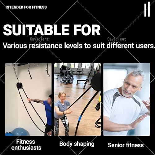 Adjustable Resistance Endless Rope Trainer – Pulley Cable System for Home Gym, Portable Tool for Pull Rope Fitness, Strengthens Grip, Arms, Back & Supports Aerobic Exercises