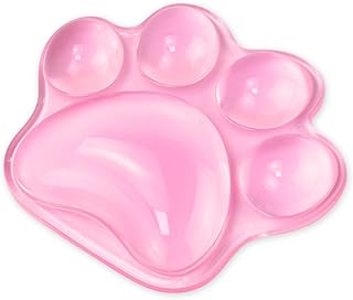 Arisase Cat Paw Wrist Rest Pad for Mouse Ergonomic Cute Wrist Rest Mouse Gel Wrist Support Cushion Pad Comfort Soft Hand Pain Relief Pad Silicone Wrist Rest for School Home Laptop&Computer (Pink)