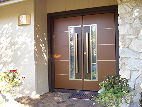 166 Rectangular-Shaped Modern Stainless Steel Sus304 Entrance Entry Commercial Office Store Front Wood Timber Glass Garage Aluminum Business Office Door Pull Push Handles Double-Sided (36 Inches /900X25X38Mm) #TOP3