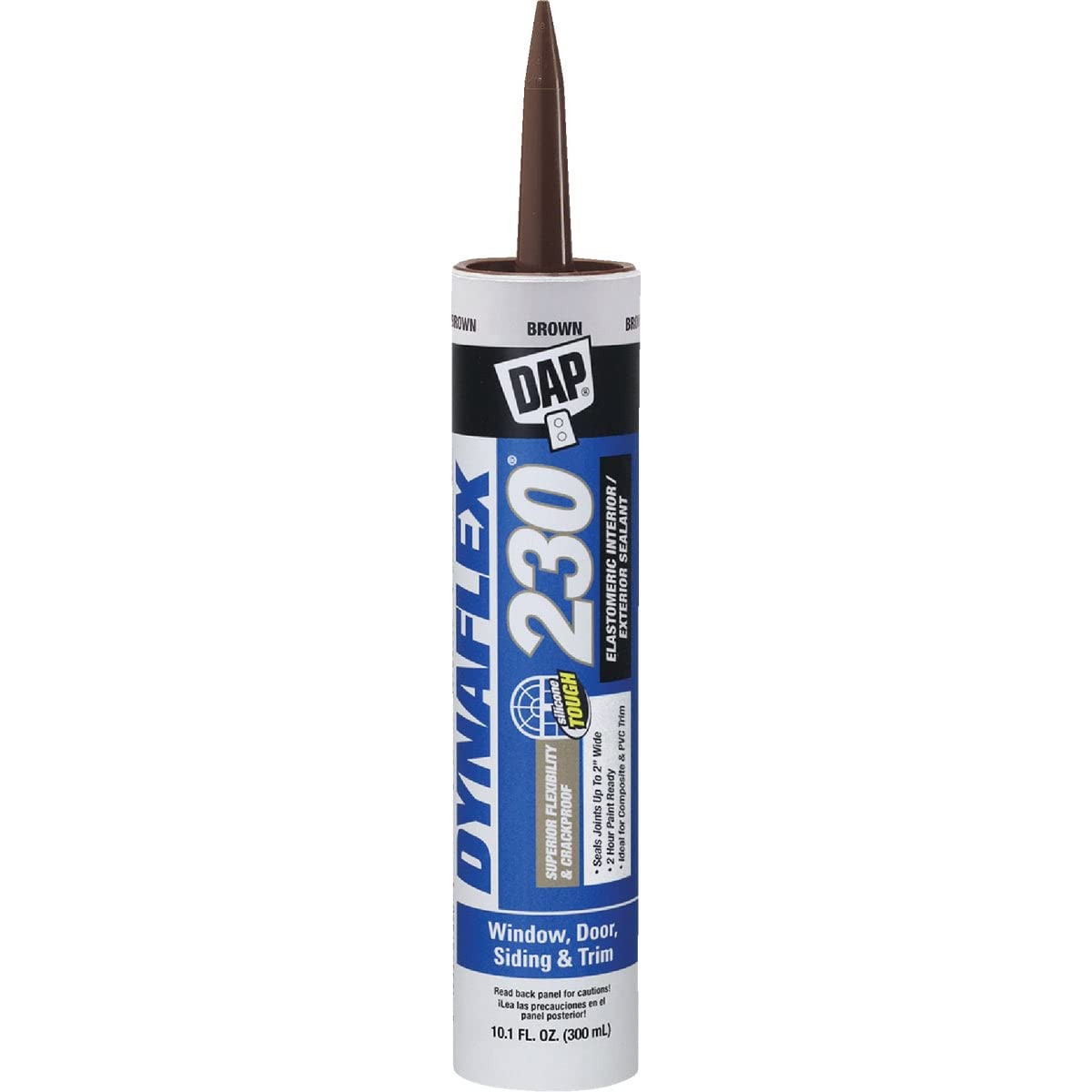 DAP Dynaflex 230 Premium Elastomeric Sealant, Brown, 10.1 Oz