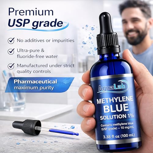 Methylene Blue Drops 1% USP Grade 99.99% Pure | No Detectable Heavy Metals – Third-Party Lab Tested | Pharmaceutical Grade Solution | 100 mL Glass Dropper Bottle | Laboratory Research Use — view 4