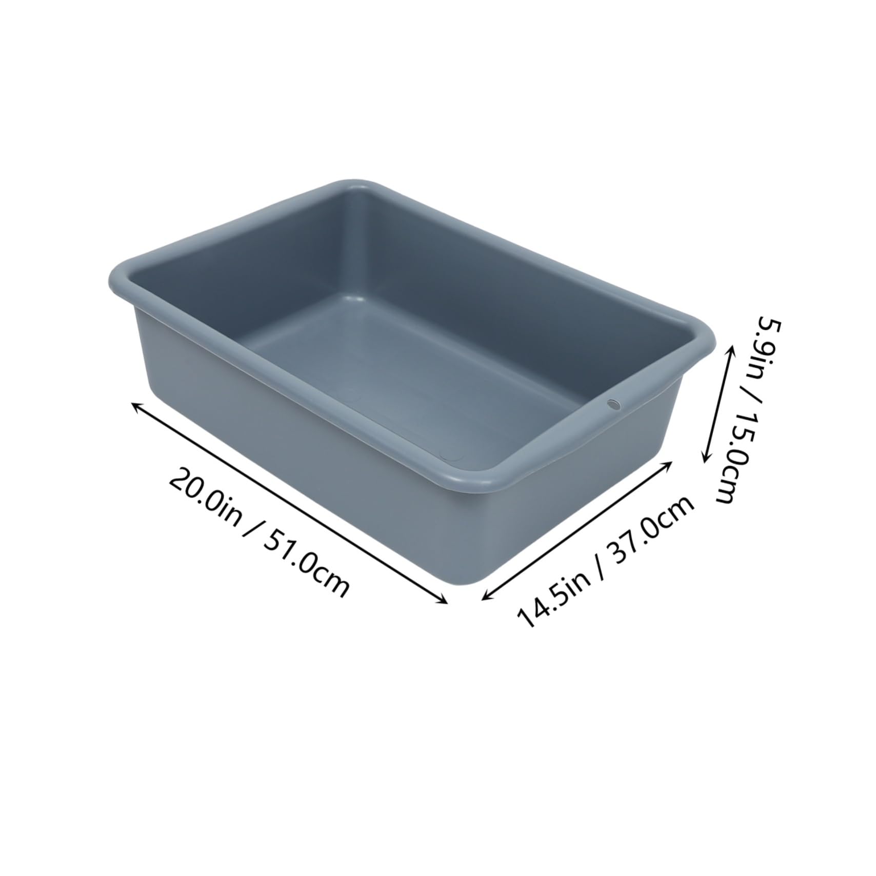 NAMOARLY 2Pcs Utility Tote Heavy Duty Plastic Wash Dish Basin for Restaurants Home Bars Versatile Storage Tubs for Food Ice and More