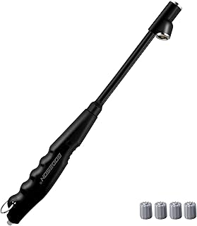 Truck Tire Pressure Gauge,10-150 PSI Dual Head Air Gauge with PVC Handle for Dually Tires and Schrader Valve, Accurate Analog 13.3" Tire Pressure Checker for Car, SUV, RV, Motorcycle (Black)