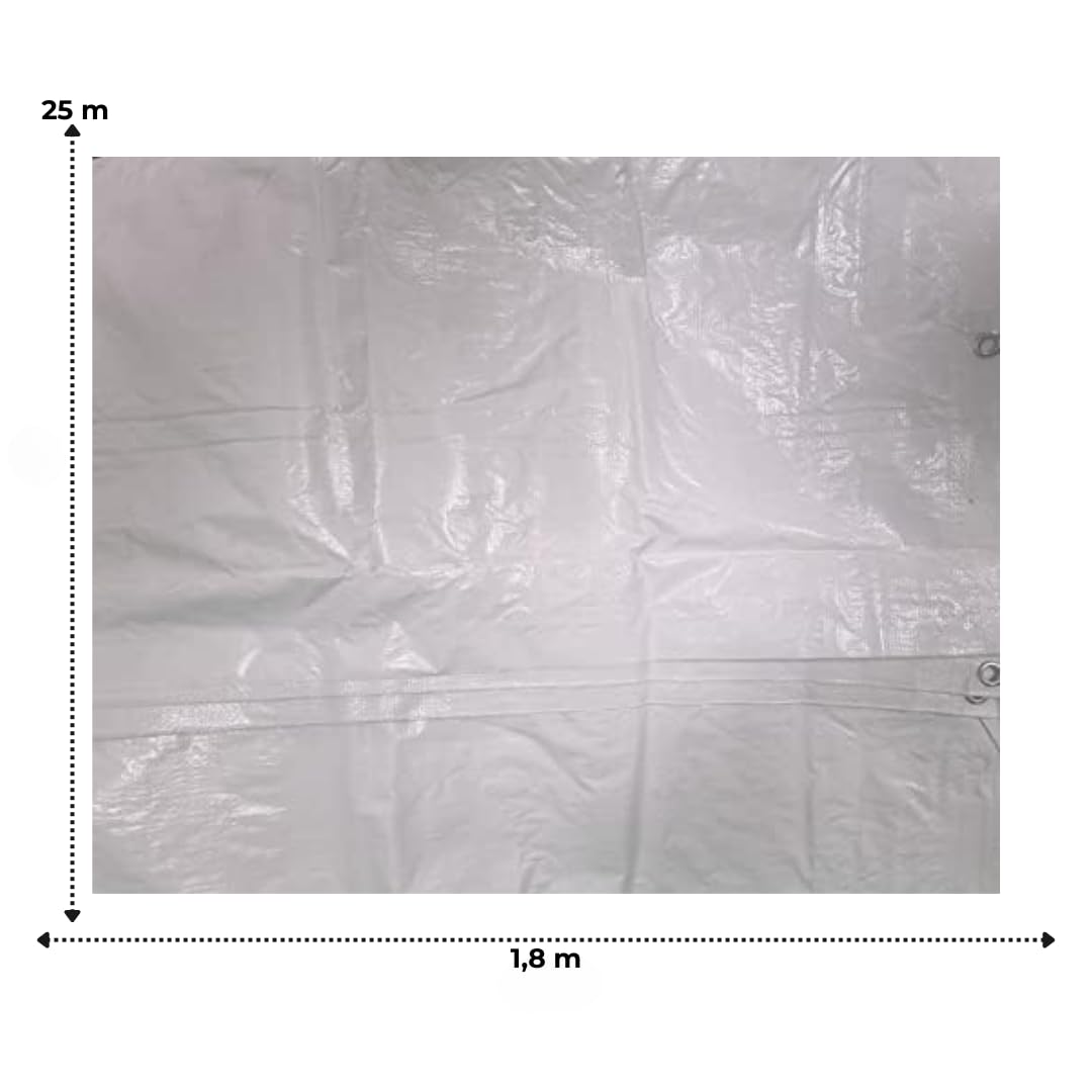 EINSIDE Rete per ponteggio antipolvere (80 g/m²) 1,8 x 25 m, Bianca 5 pezzi | Telo ombreggiante con fascia di rinforzo con occhielli metallici