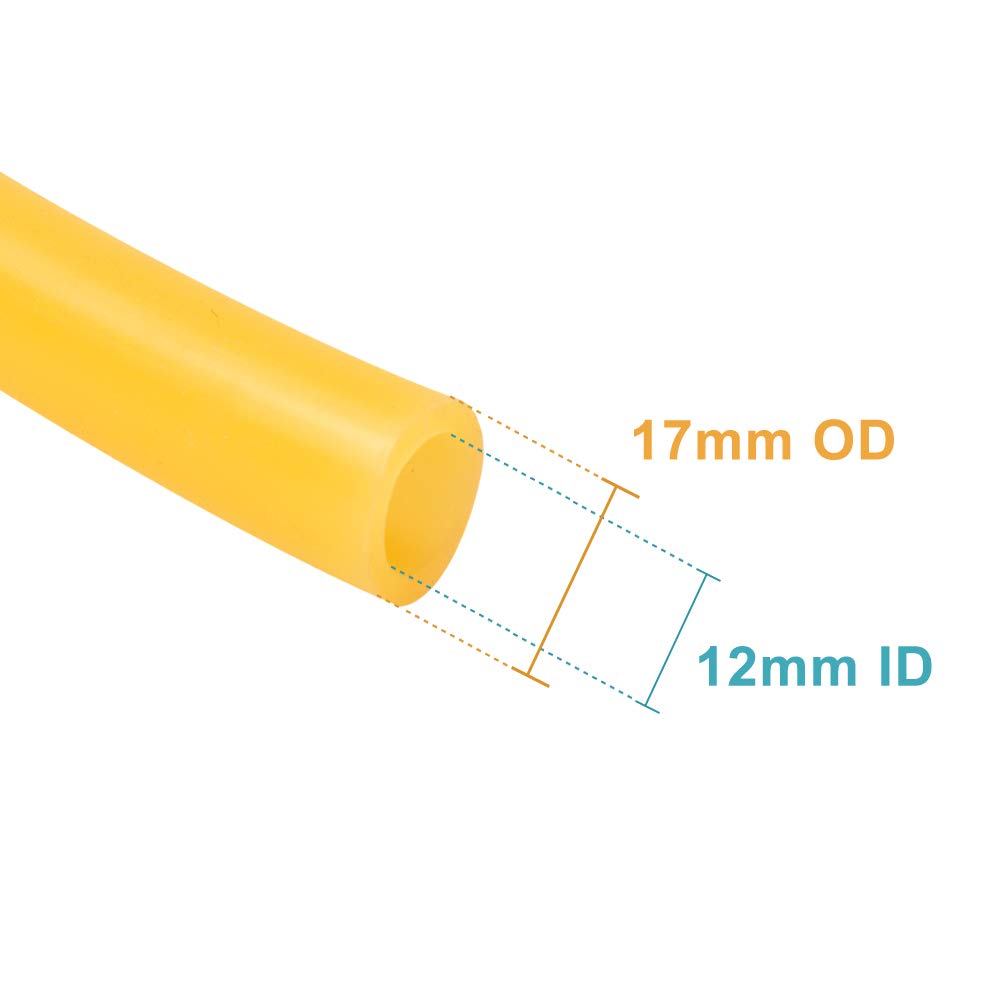 Feelers Tubo de goma de látex natural de 1/2" (12 mm) ID x 5/8" (17 mm) OD Speargun Band Slingshot Catapulta Tubo de goma, 8 m de longitud