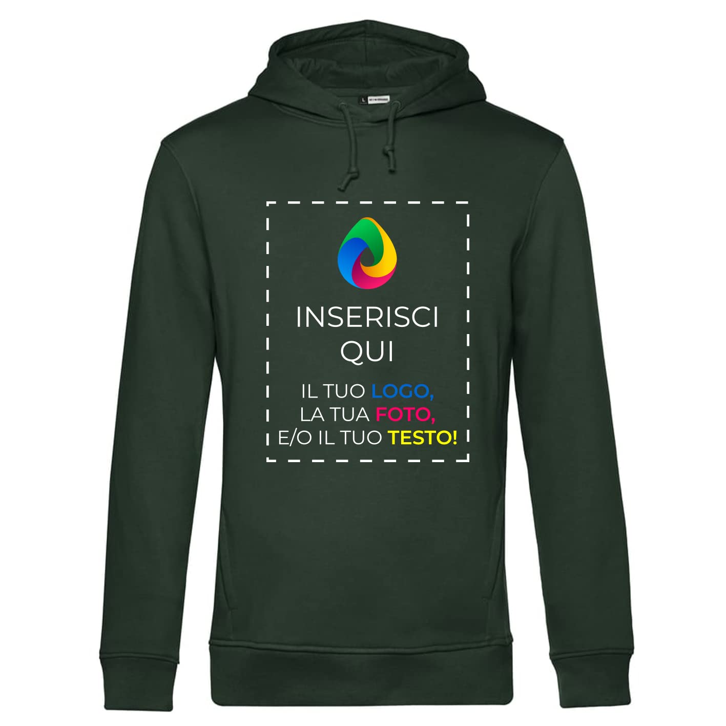 Teetaly Felpa con Stampa Personalizzata- Felpa Uomo con Cappuccio