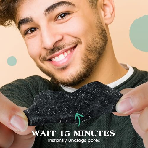 JOLVKA Blackhead Remover Pore Strips For Men, (120 Strips) Deep Cleansing Nose Strips - Charcoal Pore Strips - Unclogs Pores