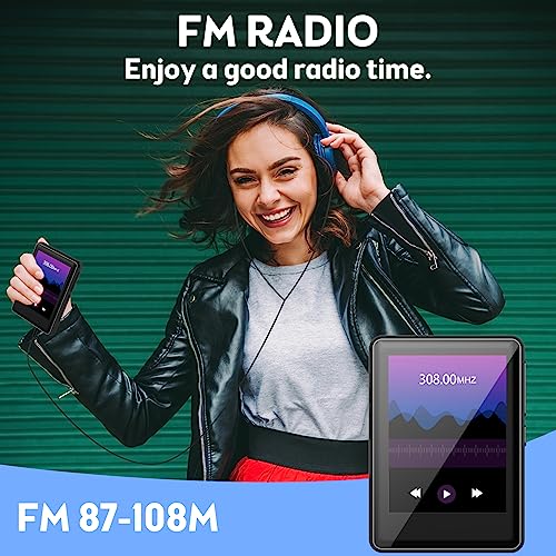 DECKLIT 80GB Portable Mp3 Player with Bluetooth 5.0, 2.4\" Touch Screen Music Player. HiFi Reproductor Mp3 Player for Kids with Image Viewer, FM Radio, Recording, and SD Card Up to 256GB (Black) - Thumbnail 6