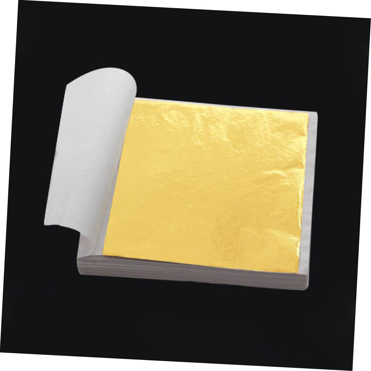 Housoutil 900 Blatt Goldfolien Flocken Imitation Blattgold in Gold Silber Roségold Vielseitig für Basteln Vergoldung Kunstprojekte DIY Dekoration und Möbelveredelung