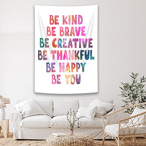 Positive Inspirational Quote Tapestry Motivational Wall Art Office Wall Decor Home Decor Watercolor Rainbow Style Tapestry For Bedroom Living Room Dorm 40X60 #TOP2