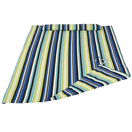SUNCREAT Outdoor Double Hammock Pad, Soft Comfortable Polyester Pad, Green Stripes by SUNCREAT - Used condition - CA$79.93