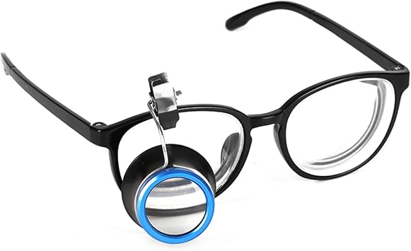 BXT Clip-On 20X Magnifier, Aluminum Alloy & Acrylic Optical Lens, Portable Loupe for Jewelry Watch Repair, Reading Tool, Black