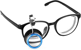 BXT Clip-On 20X Magnifier, Aluminum Alloy & Acrylic Optical Lens, Portable Loupe for Jewelry Watch Repair, Reading Tool, Black