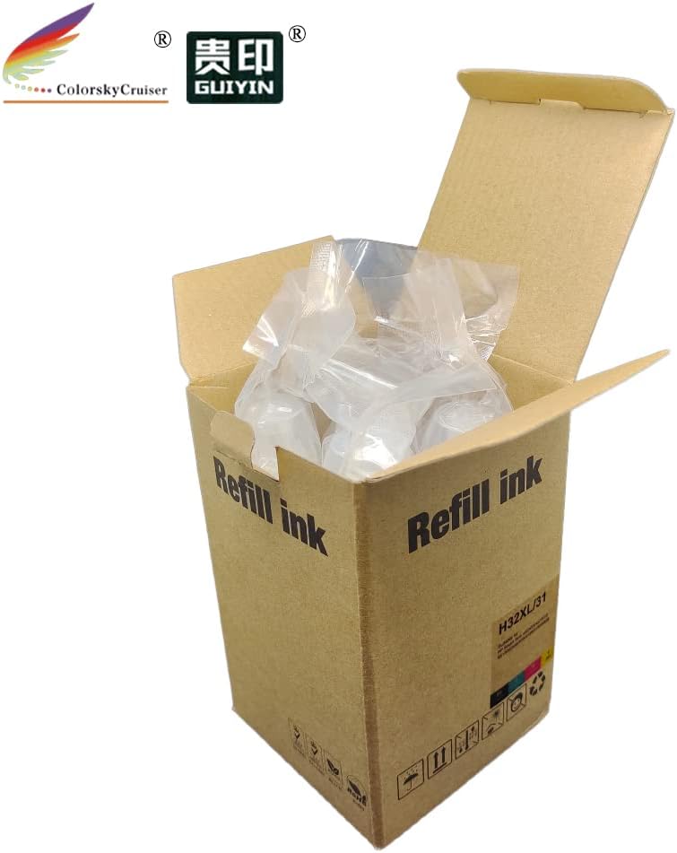Refill Dye Ink for HP 64 64XL 303 303XL 804 804XL 67 67XL 123 124 124XL 305 305XL 805 805XL Envy Photo 6200 6400 100ml/pc (5 Bottles with Tools)