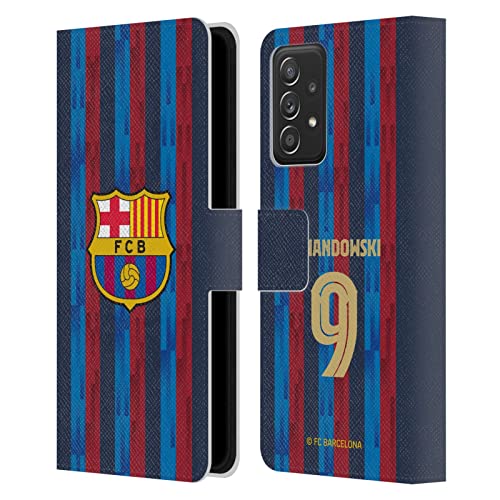 Housse Cuir FC Barcelona Lewandowski Finition Premium Galaxy A52