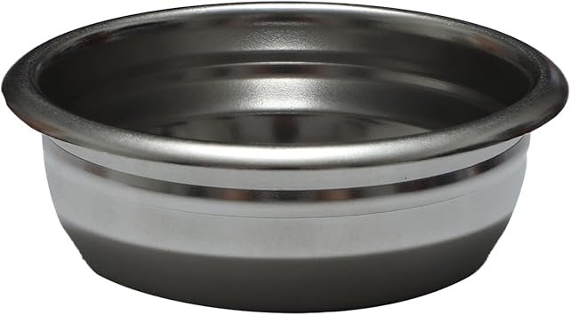 JEATHA Stainless Steel Coffee Machine Filter Pressurized Filter Basket Reusable Strainer Bowl Coffee Machine Screen Tank Silver C-Double Cup 58mm