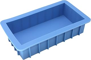 X-Haibei Large Soap Loaf Mold Silicone for Homemade Swirling Soap Making Supplies 2200ML, L 10 inch, W 5inch, H 2.6inch