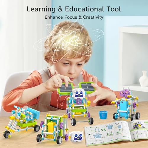 434 PCS STEM Toys Kit for Kids Age 6+ - Build 36+ Robot Models with Solar Power, Gears & Sensors,Science & Engineering Learning Toy for Boys & Girls | Perfect Educational Birthday Gift - Image 7
