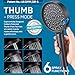 Cobbe Filtered Shower Head with Handheld, High Pressure 6 Spray Mode Showerhead with Filters, Water Softener Filters Beads for Hard Water - Remove Chlorine - Reduces Dry Itchy Skin, Matte Black