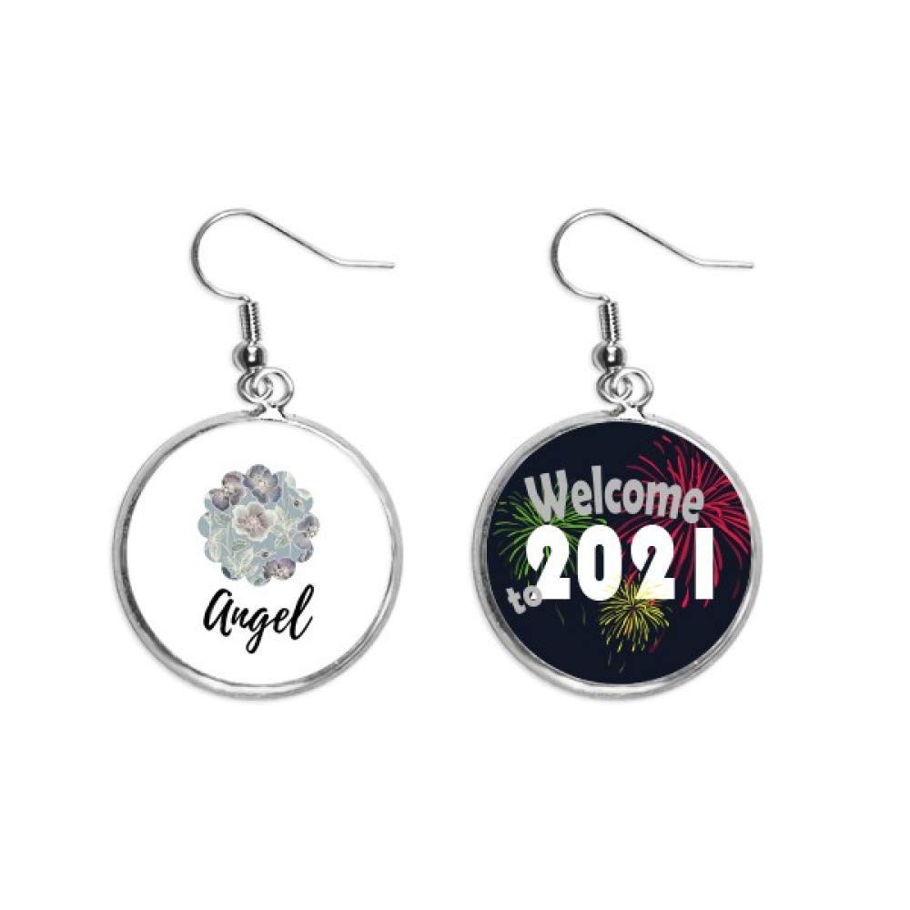 Pendientes de plata con flores grises talla M accesorio elegante 5