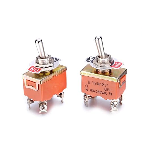 Nastyaer for 2PcsKN1221 53x33mm 4 Pins Toggle Switch 250V 15A SPST ON Off Toggle Switch Micro Touch Switch
