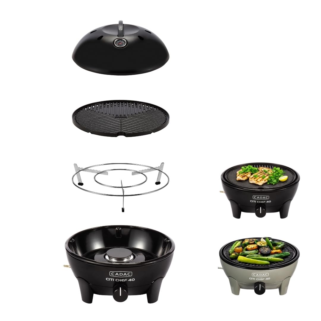 Cadac Citi Chef 40 30mBar - Plastique - Acier - Gril à gaz - Noir - Gril à gaz