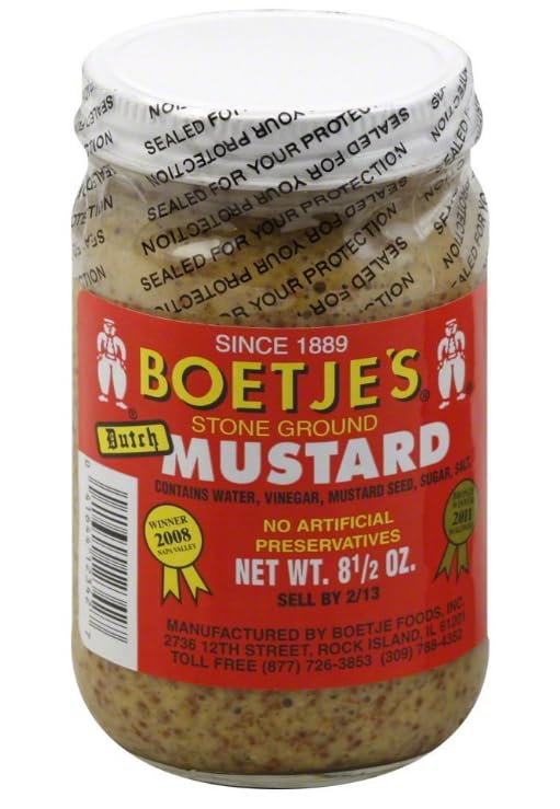Boetje's Award Winning Stone Ground Dutch German Style Mustard 3 Pack 8.5 Ounces