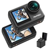 AKASO Brave 7 LE アクションカメラ 4K60fps 20MP IPX7本機防水 40M防水 水中カメラ 六軸手ぶれ補正 アクションカム デュアルカラー タッチパネル式 タイムラプス WiFi/Type-C外部マイク対応 1350mAhバッテリー2個