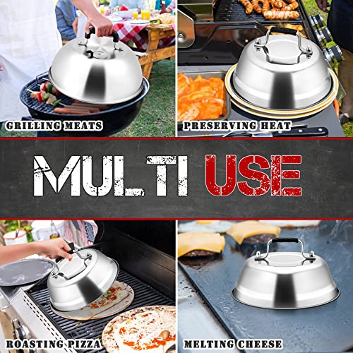 Set de 3 domos para derretir queso de acero inoxidable miniatura 7