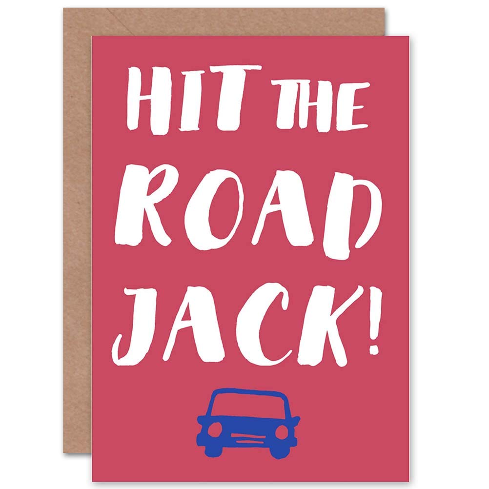 Wee Blue Coo CARD GREETING BON VOYAGE HIT ROAD JACK GIFT