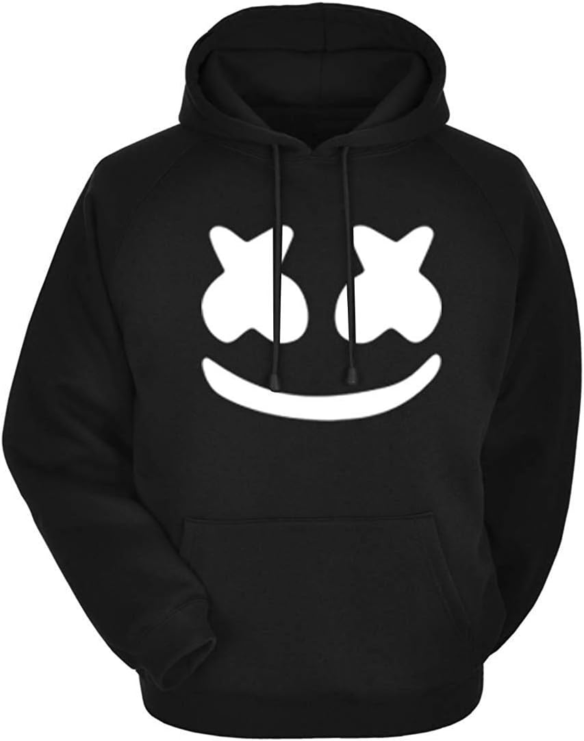 Men's and Women's Cotton Blend Hoodies with Round Hooded Neck Long Sleeves Regular Fit Front Two Pockets