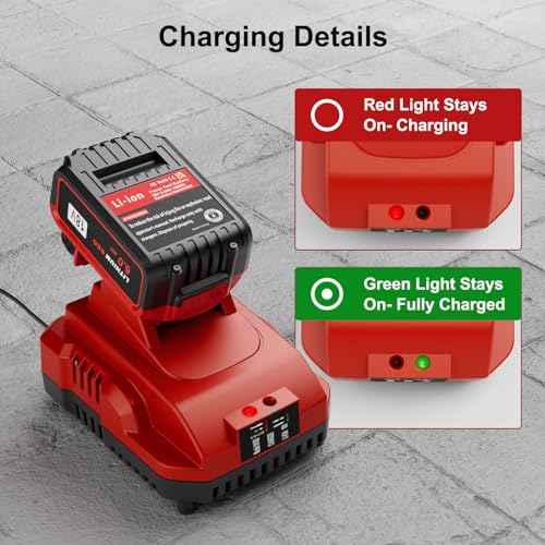 Image of KOOMICY 3.0Ah 18V 2 /pk Replacement for Milwaukee M-18 Battery with Charger