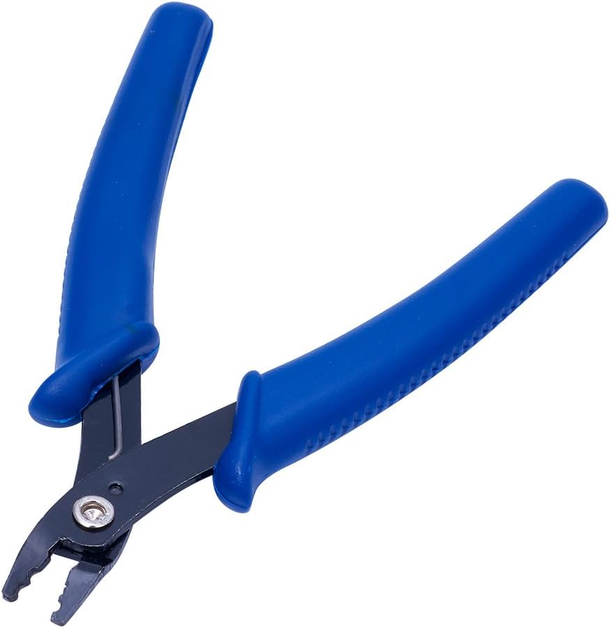 Pandahall 1 Set Deepblue Steel Crimper for Micro Tube Crimping Beads Jewelry Making Tools 5.11x2.56 Inch