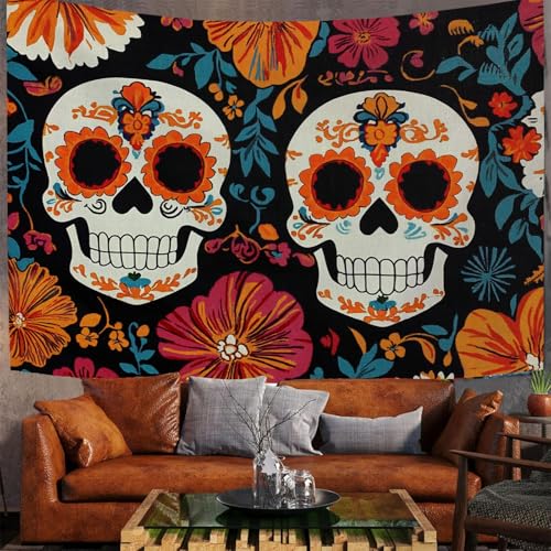 Tapisserie murale mexicaine en tissu pour déco salon style hippie