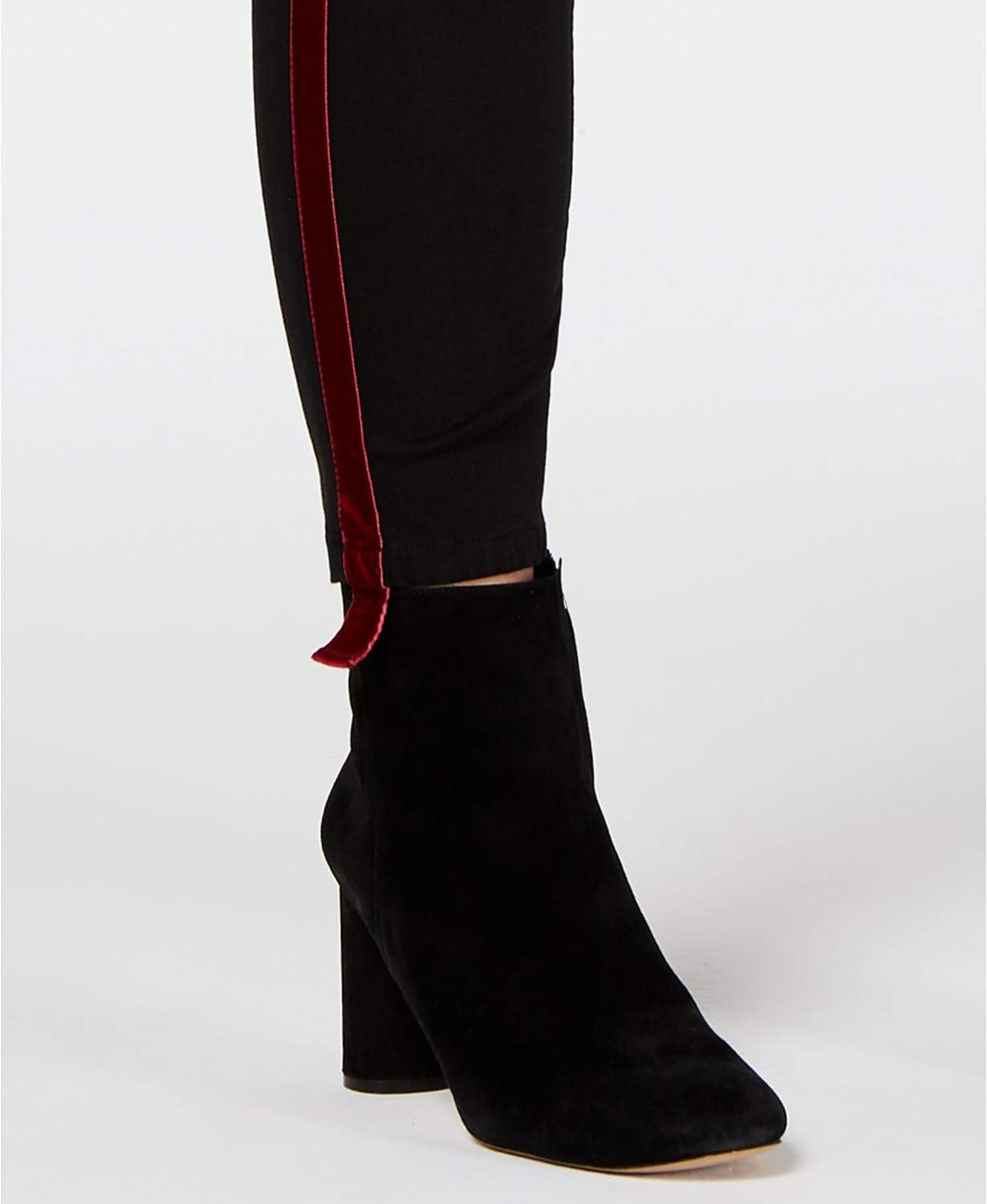 Celebrity Pink Trendy Plus Size Velvet Varsity Stripe Skinny Jeans