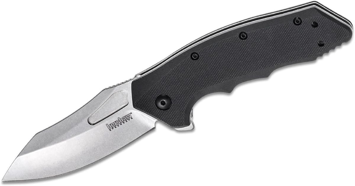 Kershaw Flitch Assisted Opening Knife Black GFN (3.25" Stonewash) 3930