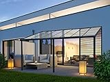 VITRO Terrassenüberdachung Aluminium 6x4m, Glas, Anthrazit
