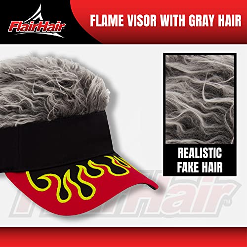 Visera para adultos unisex con cabello falso ajustable miniatura 3