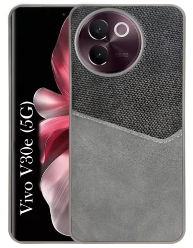 Image of Jkobi Back Cover Case for Vivo V30e (Dual PU Leather Stitch | Professional Minimalist | Soft and Flexible)