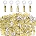 Glarks 50pcs 12-10 Gauge M8 Ring Nylon Heat Shrink Waterproof Quick Disconnect Electrical Insulated Crimp Terminals Connectors Assortment Kit