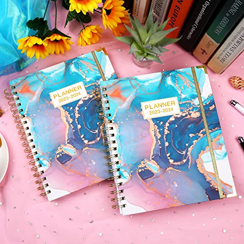 2023-2024 Planner - 2023-2024 Academic Weekly Monthly Planner With Tabs, July 2023 - June 2024, 8" X 10", Hardcover Planner 2023-2024 With Holidays + Thick Paper + Twin-Wire Binding + Box - Contrast Watercolor #TOP7