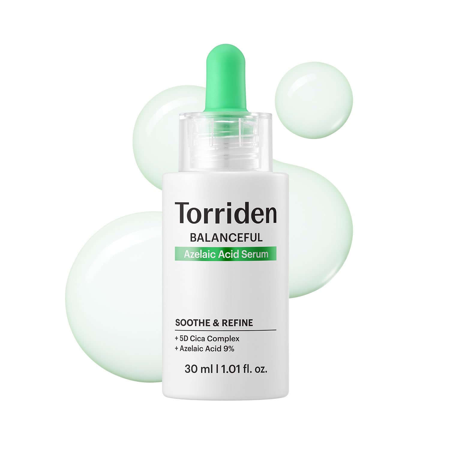 Torriden BALANCEFUL Azelaic Acid Serum 30ml | Blemish Redness Relief, Pore & Sebum Control for Sensitive Skin| Azelaic Acid 9%, 5D Cica Complex | Korean Skincare | Facial Serum